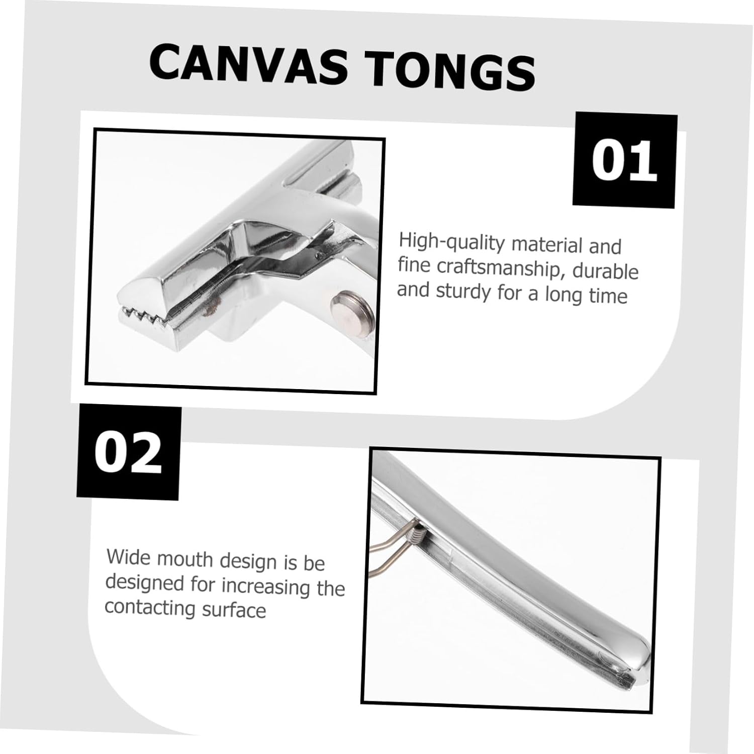 TEHAUX 1pc Practical Canvas Pliers for Stretching and Framing Artwork Lightweight Manual Tool Ergonomic Grip for Oil Painting and Embroidery Projects