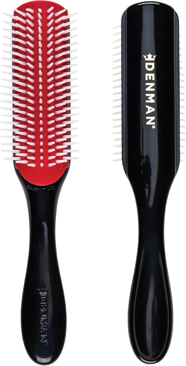 Denman D3 Original Curl Definer & Styler, Curly Hair Brush for Women & Men – 7 Row Detangling & Curl Defining Brush for Smooth Defined Curls - a precision Styling Brush for straight hair
