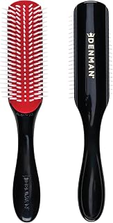 Denman D3 Original 7 Row Curl Definer Brush - Detangling Styler for Defined Curly Hair, Men & Women