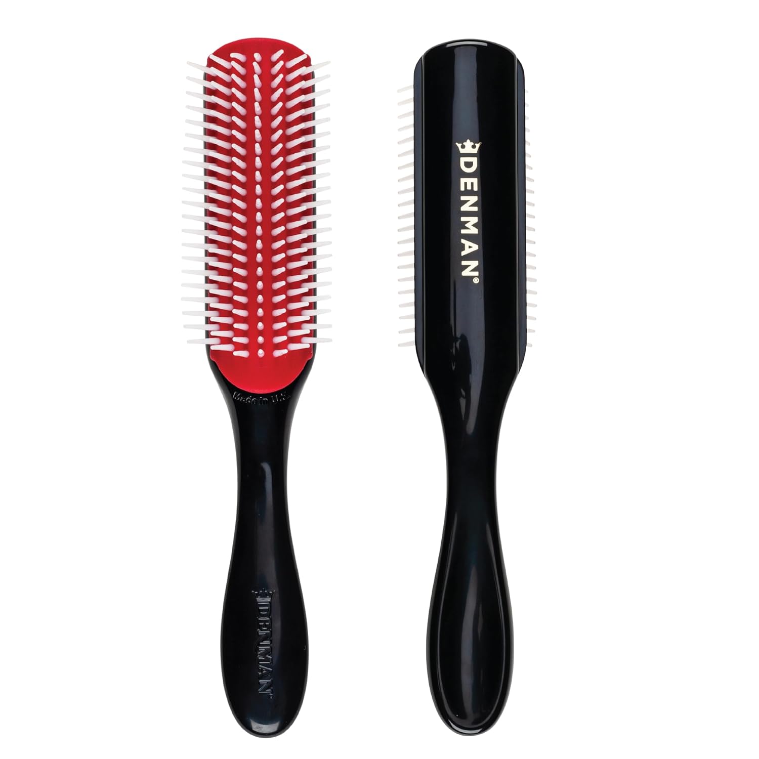 Denman D3 Original Curl Definer & Styler, Curly Hair Brush for Women & Men – 7 Row Detangling & Curl Defining Brush for Smooth Defined Curls - a precision Styling Brush for straight hair