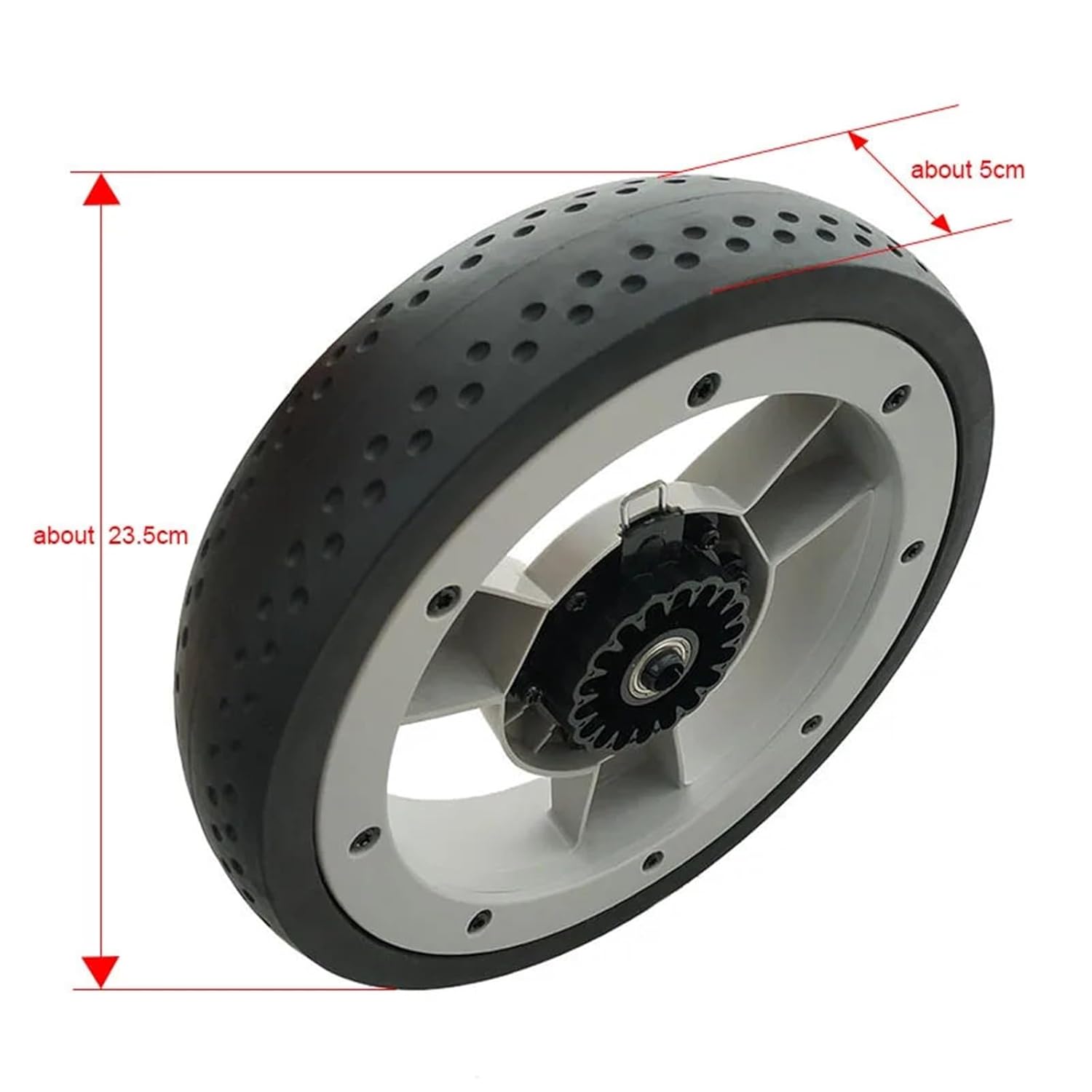 Stroller Accessories for Stokke Xplory V3 V4 V5 Dsland Pushchair Rear Wheel Tire Brake Disk Bearing Baby Buggy Replace Parts(1 Whole Wheel)