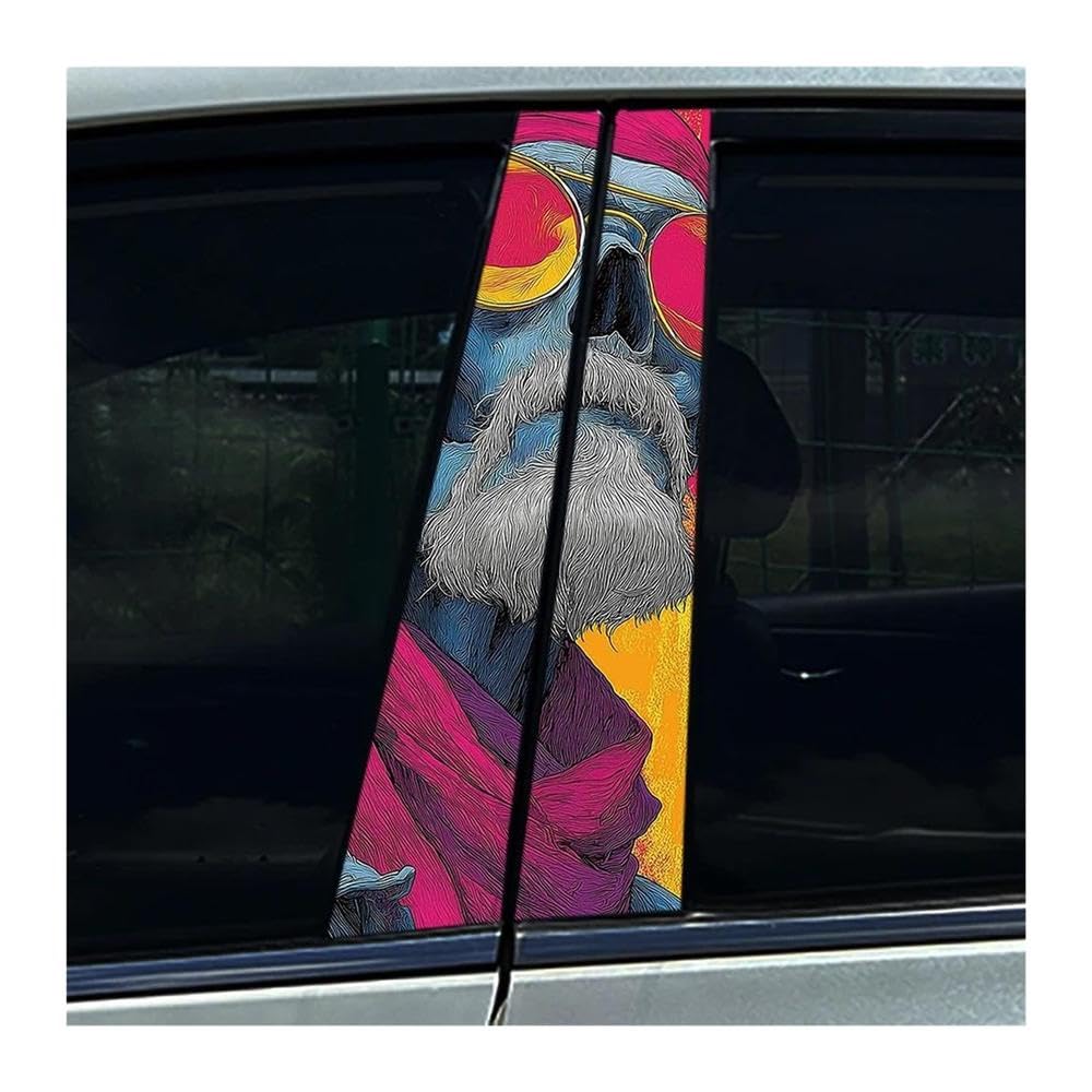 Autocollants pilier central de voiture rose crâne lot de 2 protections pilier B