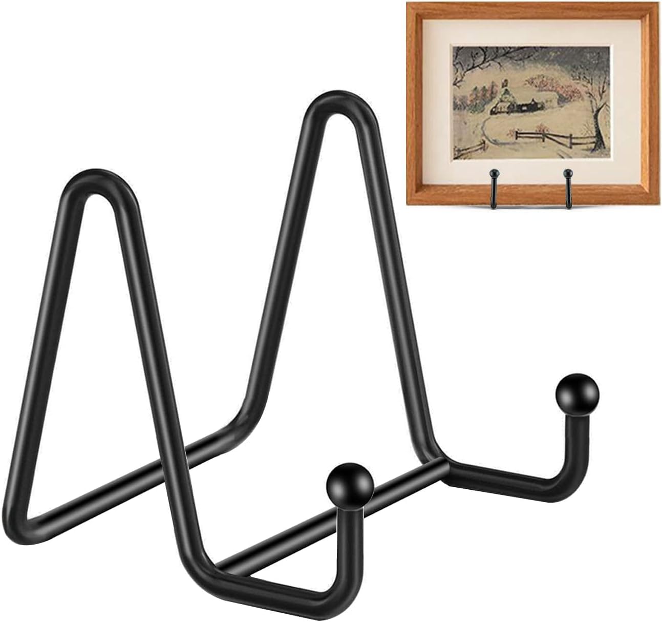 Kimty Plate Stands For Display, 2Pack 7Cm Holder Display Stand, Metal Frame Stand Book Holder, Picture Decorative Photo And Platter, Tabletop Art