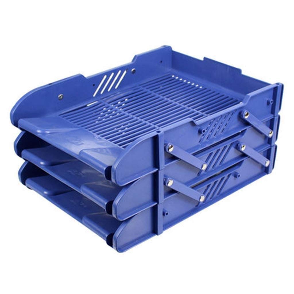 Bandeja organizadora de cartas de plástico apilable para soporte de archivos de carga frontal, organizador de documentos de escritorio y almacenamiento de papel