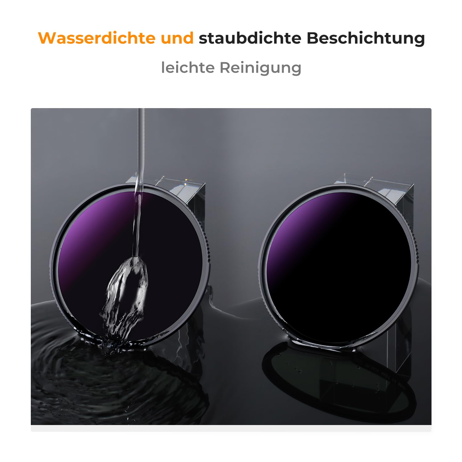 K&F Concept 95mm ND1000000 Sonnenfinsternisfilter Fester ND Filter Graufilter für Himmelsereignisfotografie (20 Blendenstufen) Nano-Xcel