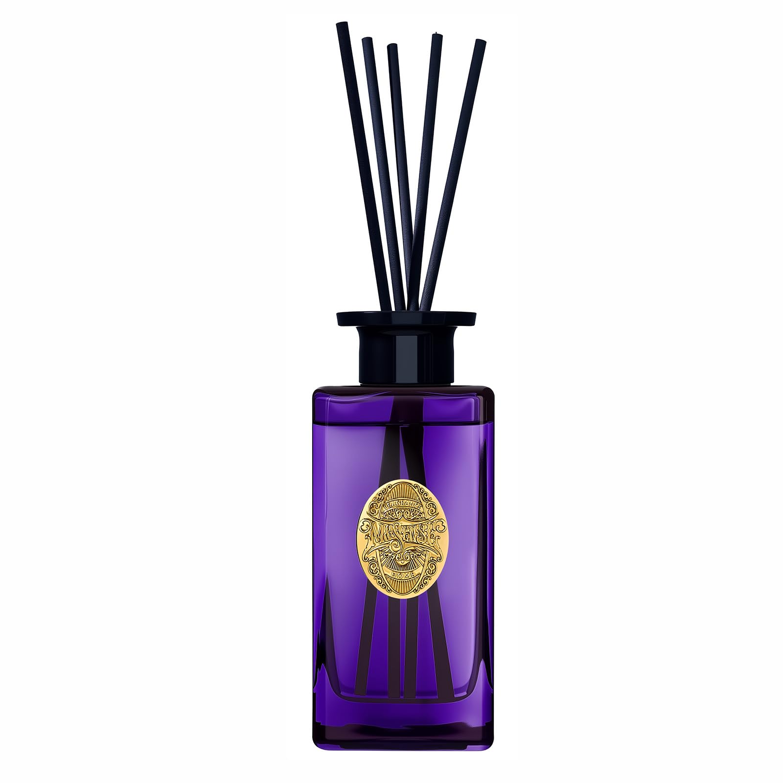 M&SENSE 300ml Raumduft Lavendel Eukalyptus Duft|Reed Diffuser mit 7 Duftstäbchen|Luxus Lufterfrischer für Badezimmer,Wohnung,Heimdekoration|Raumduft Stäbchen|Bathroom Shelf Decor