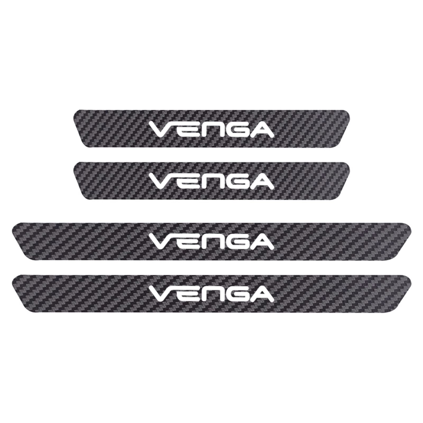 Symilov Venga 4Pcs Car Door Sill Protector For Ki-A Sportage Seltos Rio K5 Gt Line Ceed, Carbon Fiber Scuff Plate Door Sill Trim Sticker Welcome Pedal Car Styling Accessories,