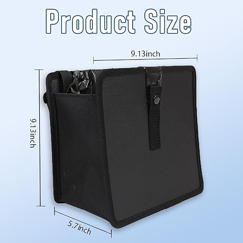 Miniatura 2 de Paquete de 1 bolsa de basura colgante para automóvil, 8.66 x 8.66 x 5.7 pulgadas, organizador de bolsa de basura impermeable de alta calidad,