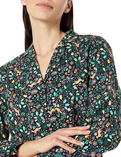 Image of Amazon Essentials Women's Woven Flannel Notch Collar Nightgown (Available in Plus Size)