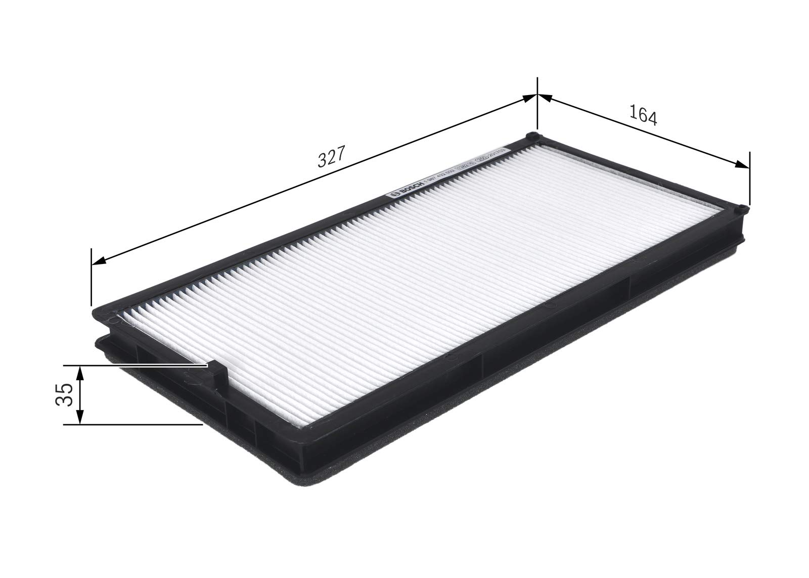 Filtre D'Habitacle Bosch M2033 - Filtre à Poussière Et Pollen Pour Voiture, Air Pur Et Anti-Buée