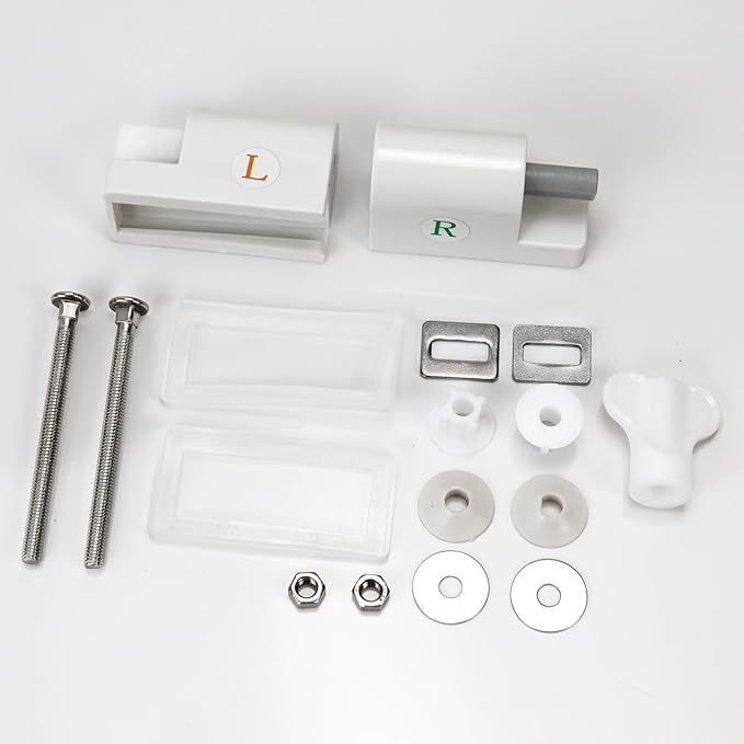 Fanmitrk Toilet Seat HingesSoft Close Toilet Seat Fittings Fixing Kit