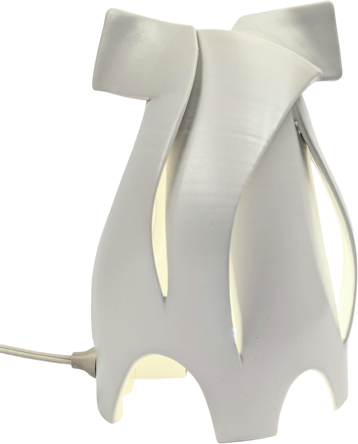 One of One Ceramic Lighted Sculpture by Alonso Bedolla – White