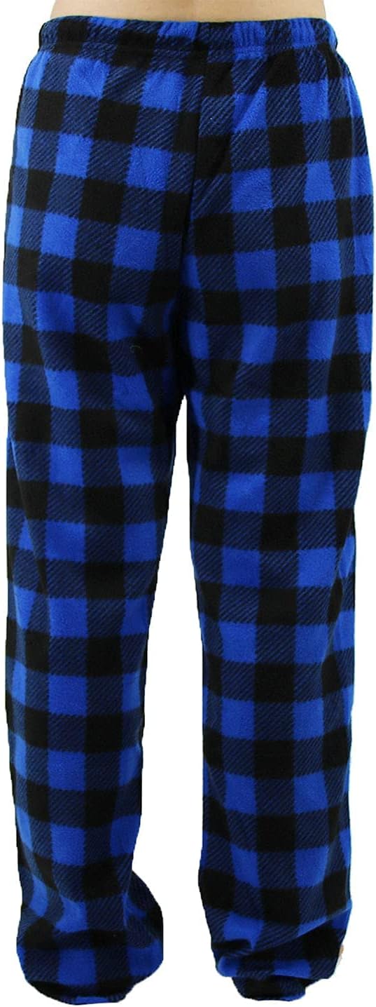 LANBAOSI Christmas Pajama Pants for Women Fuzzy Pack Long Fleece Buffalo Plaid Pj Bottoms Soft Drawstring Lounge Sleepwear - Image 3