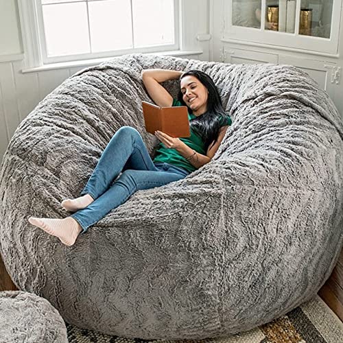 Housse de pouf géant fourrure canapé surdimensionné moelleux - 3