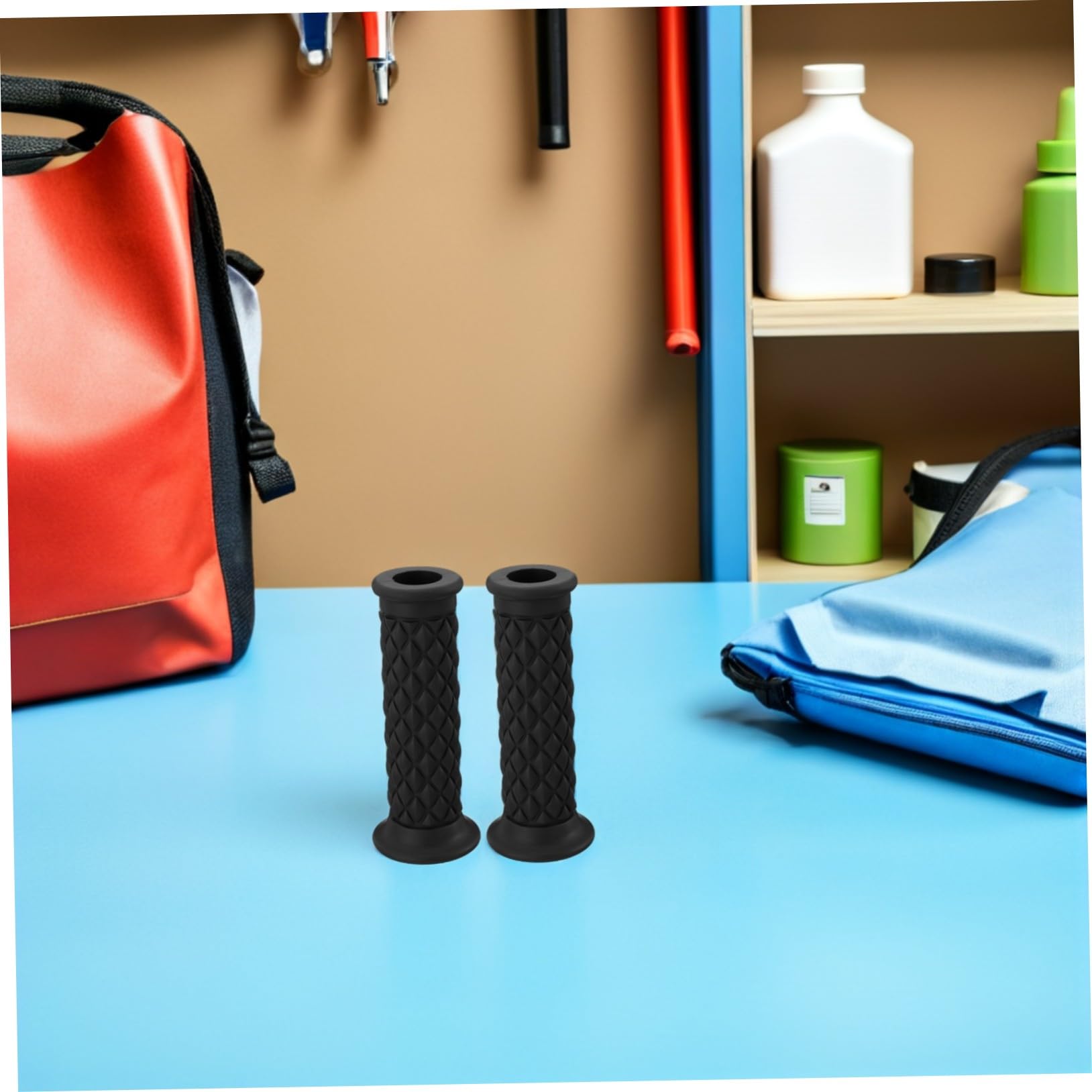 4 Paires poignées universelles du guidon Grips de vélo de saleté accessoires de vélo de saleté poignée en caoutchouc Black