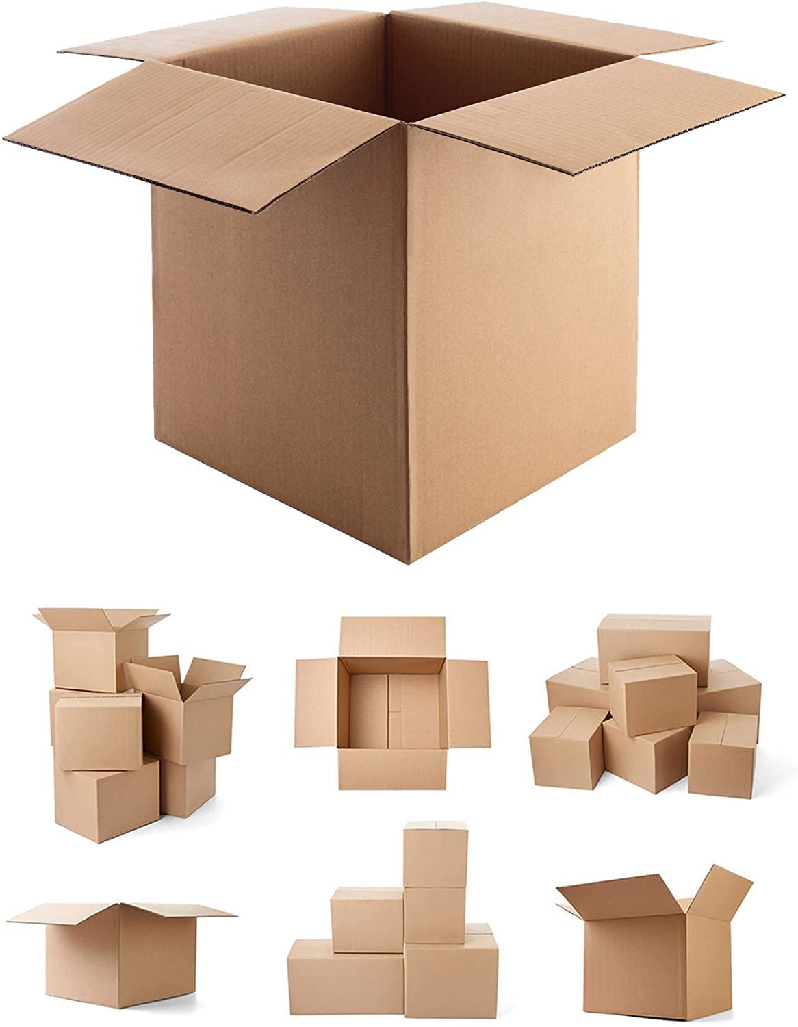 Small Cardboard Boxes Single Wall Shipping Mailing Postal Gift Flat Packed Corrugated Cartons Removals 9”x 6”x 6” - (20 Boxes)