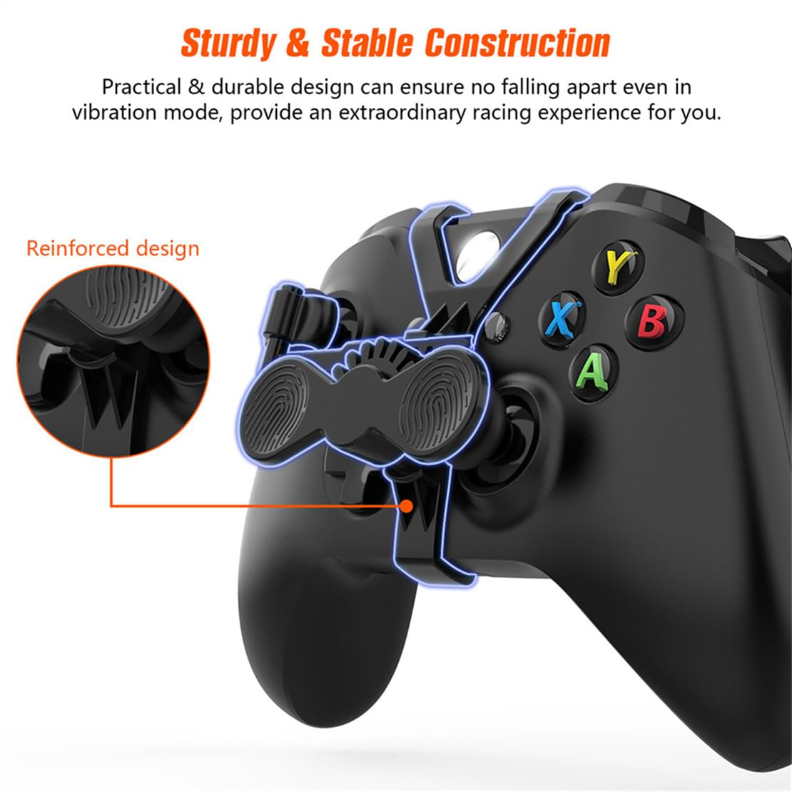 Volant de rechange pour manette de jeu Xbox One et Xbox One S, impression 3D, noir