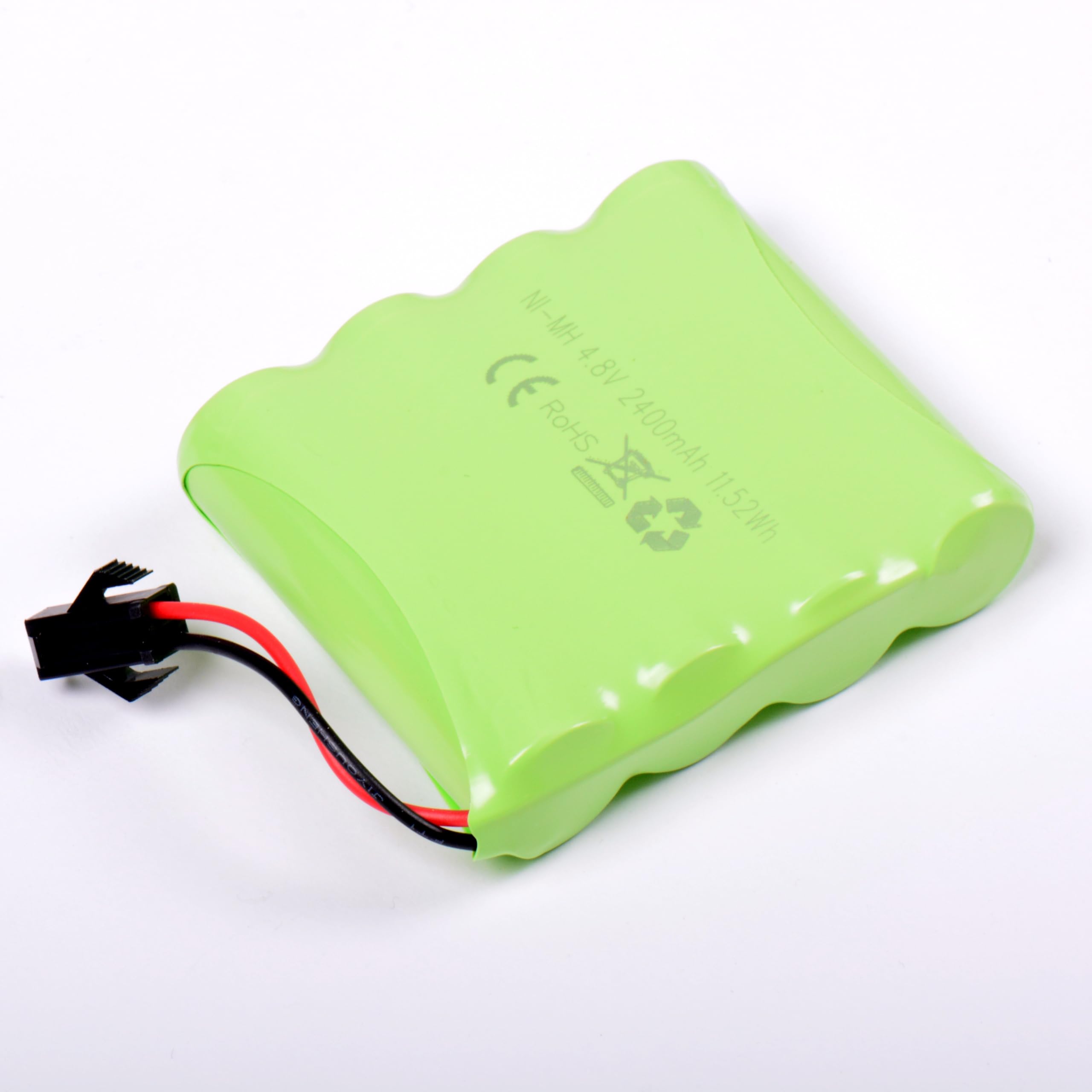 AFTERTECH PAKIET AKUMULATORA Ni-MH 4,8 V 2400 mAh 58 x 52 x 15 mm Z KABLEM DO ŁADOWANIA USB I ZŁĄCZEM WTYCZKI SM 2P KET JST E3E2