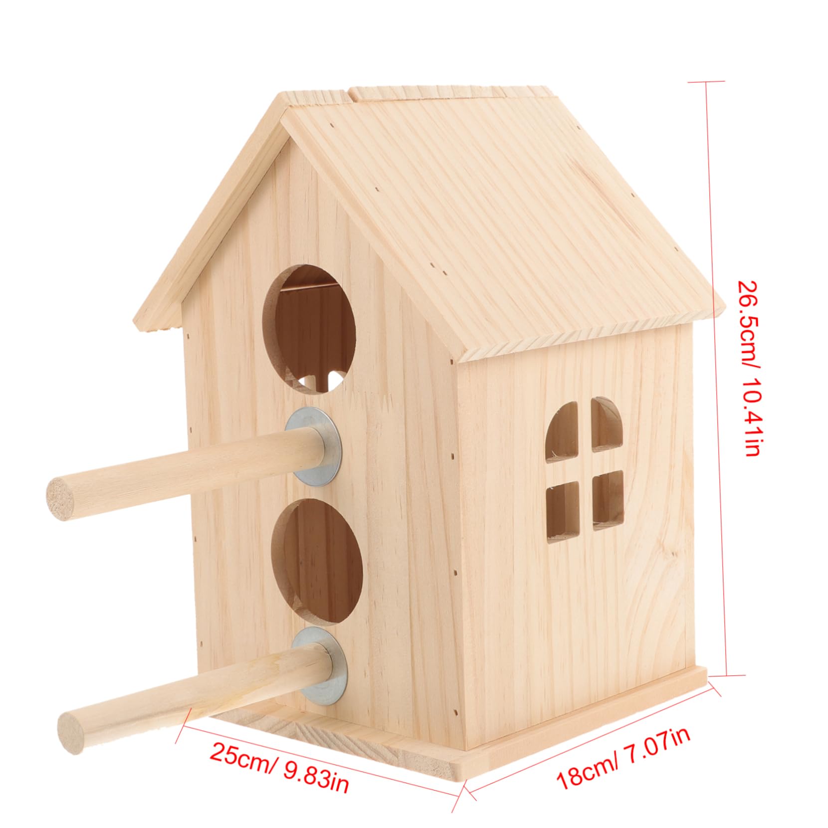WOONEKY Per Box Allevamento per Cocorite e Parrocchetti per Nidificazione Casa per Resistente Decorazione per e Balcone