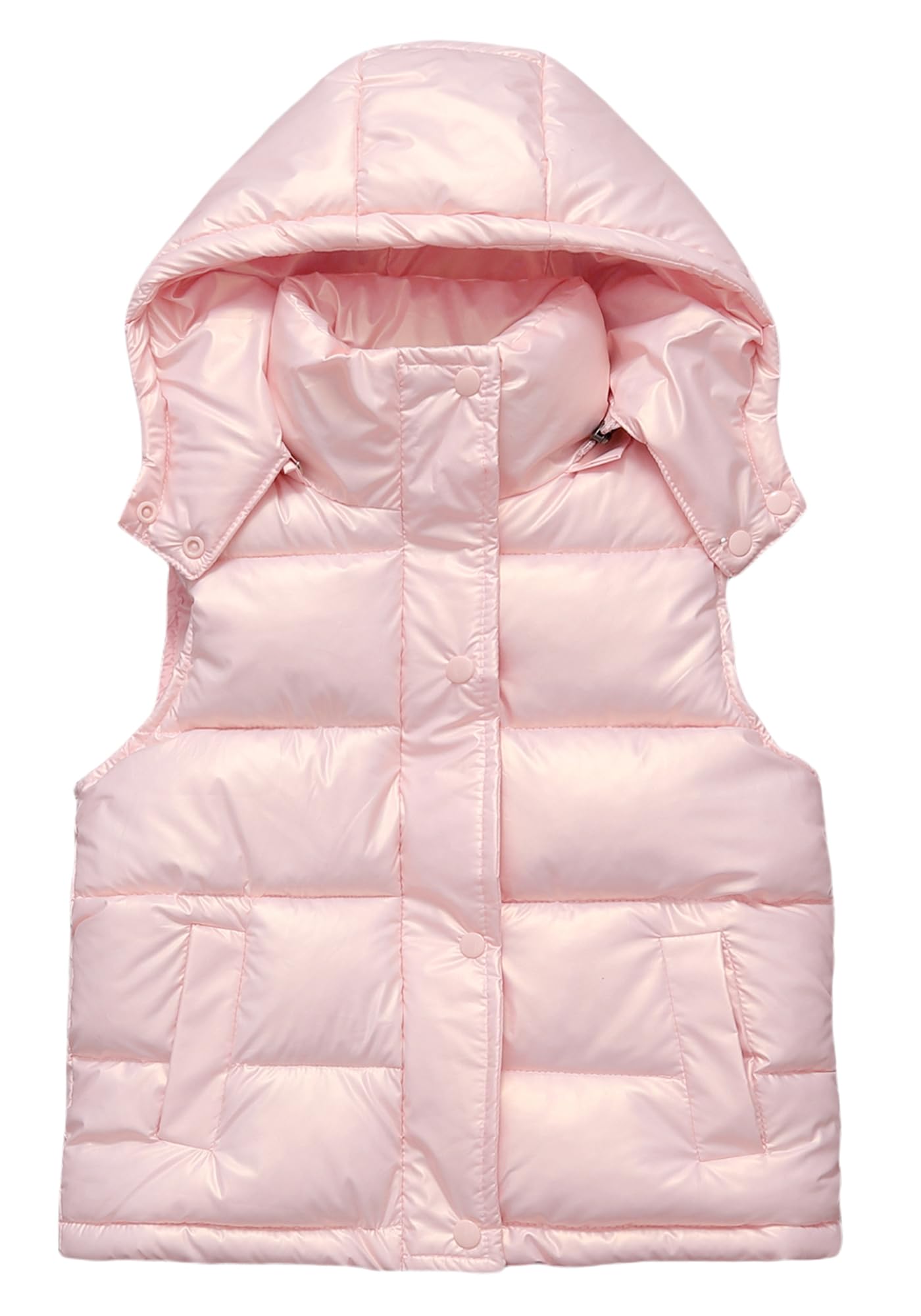 Happy Cherry Bambini Gilet con Cappuccio Ragazzi Ragazze Gilet Outdoor Giacca Antivento Senza Maniche Vestito Unisex Giacca 3-14 Anni