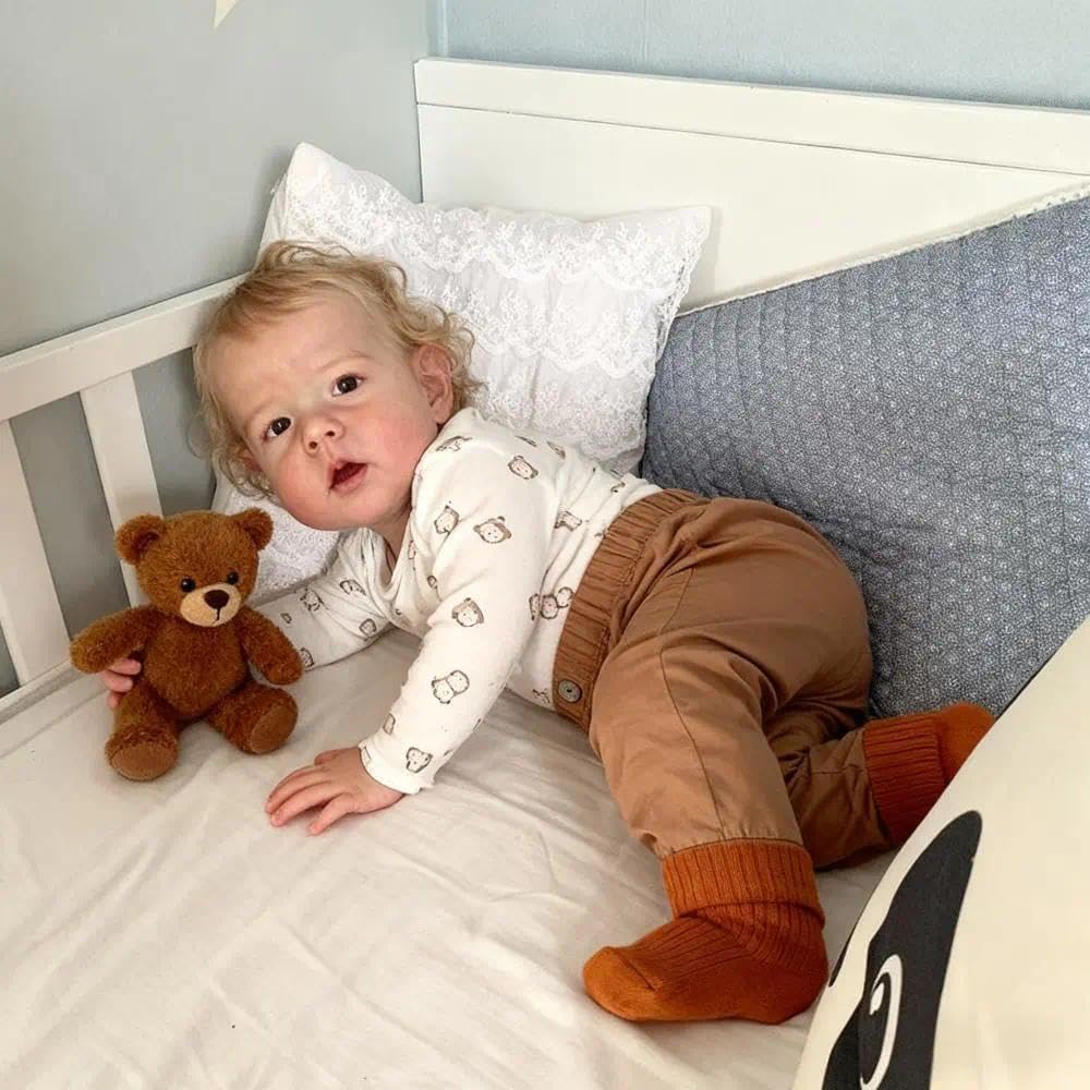 Anano Reborn Baby Lebensecht-50CM Reborn Baby Junge Waschbar Realistisch Puppe Echt Aussieht Baby Reborn Puppen Lebensecht Babypuppen Puppe Echt Wie EIN Baby