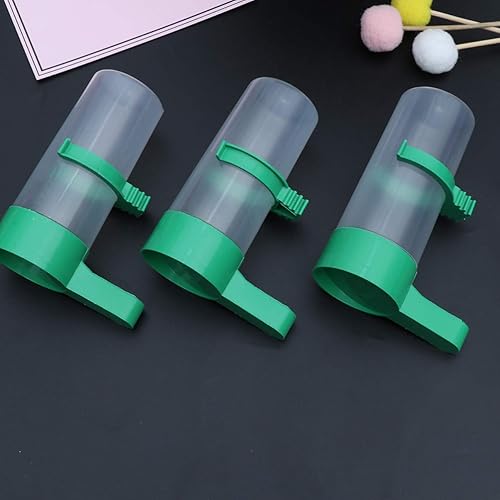 Miniatura 5 de Yardwe 5 unidades de comedero de pájaros con clip de agua potable automático con aspersor de agua potable para pájaros, para loros, cacatúas,