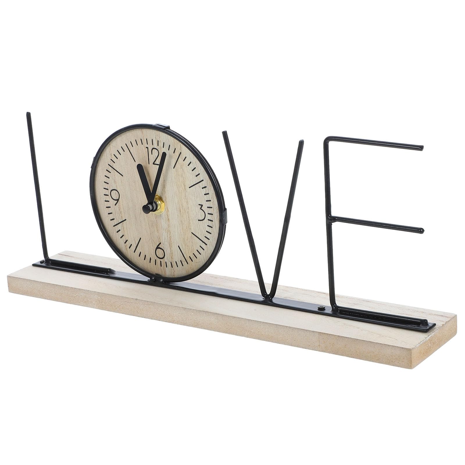Reloj decorativo vintage con palabra Love de madera para regalar en bodas