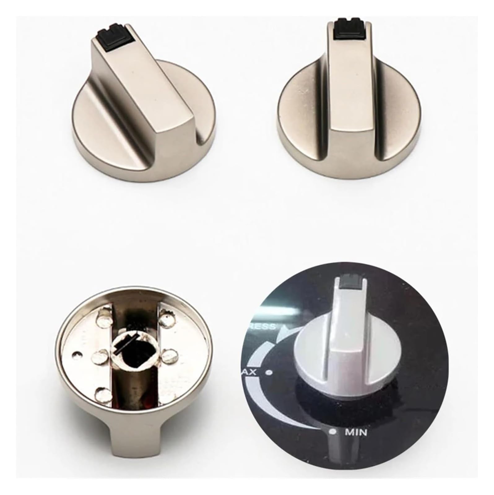 Metal Rotary Switch Knob 6mm/8mm Replacement Part