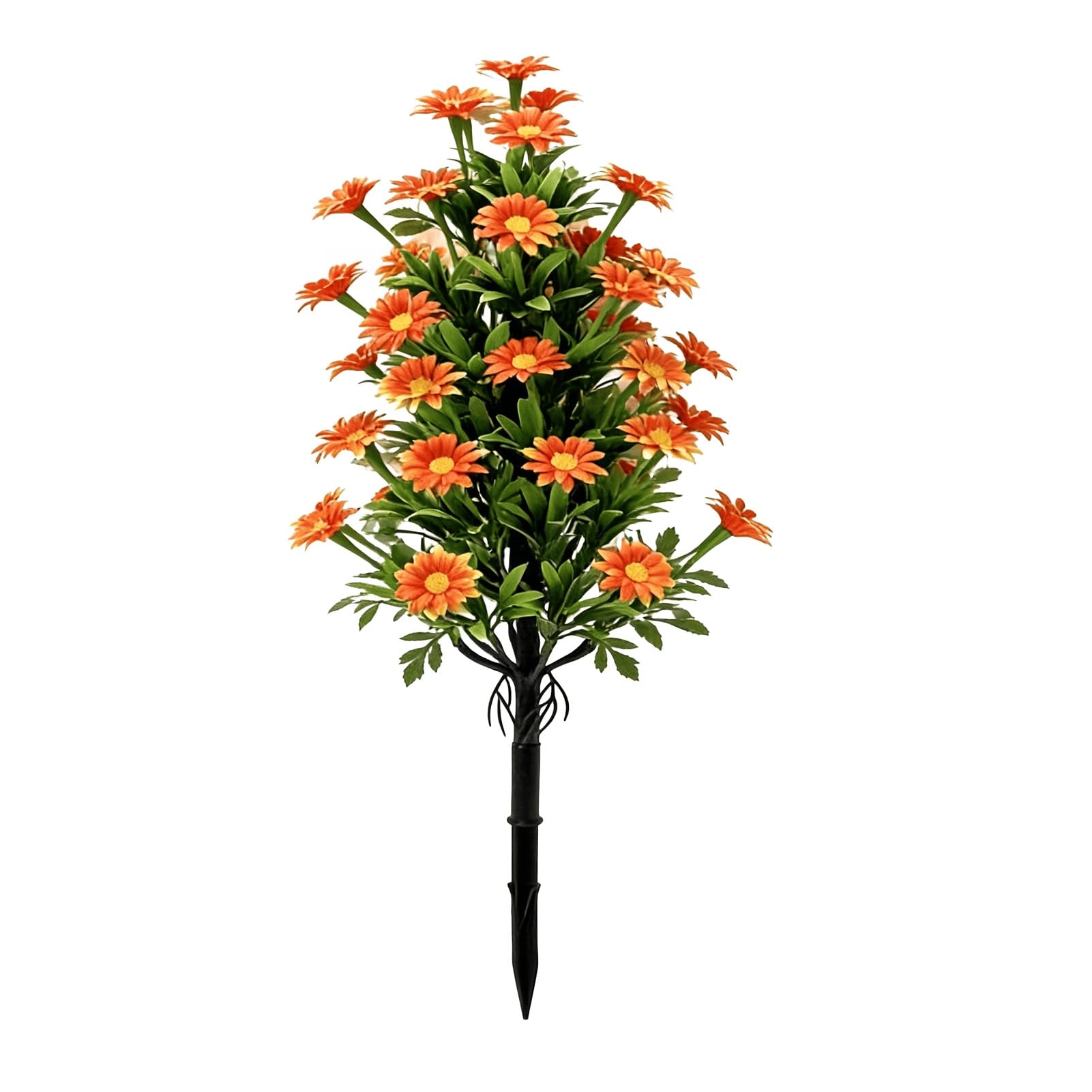 Artificial Flower with Ground Outdoor Faux Wildflower Bushes UV Resistant Fake Topiary Bouquet for Home Garden Yard Patio
