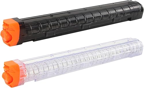 BOROLA 2 clips de recarga de repuesto de 12 rondas de recarga de cargador compatible con Nerf Rival Apollo XV-700 Rival Zeue XV-1200 (transparente y