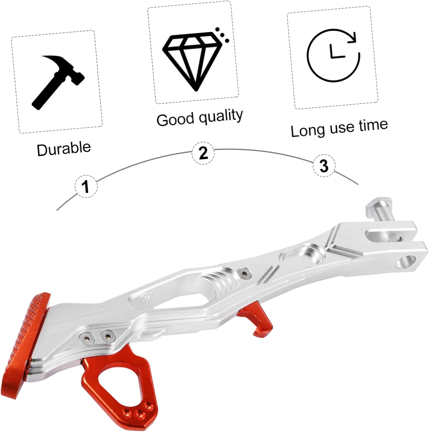 CHILDWEET Aluminum Alloy Motorcycle Kickstand Modified Single Leg Side Stand for Electric Vehicles Motorbikes Sturdy Foot Support for Easy Parking