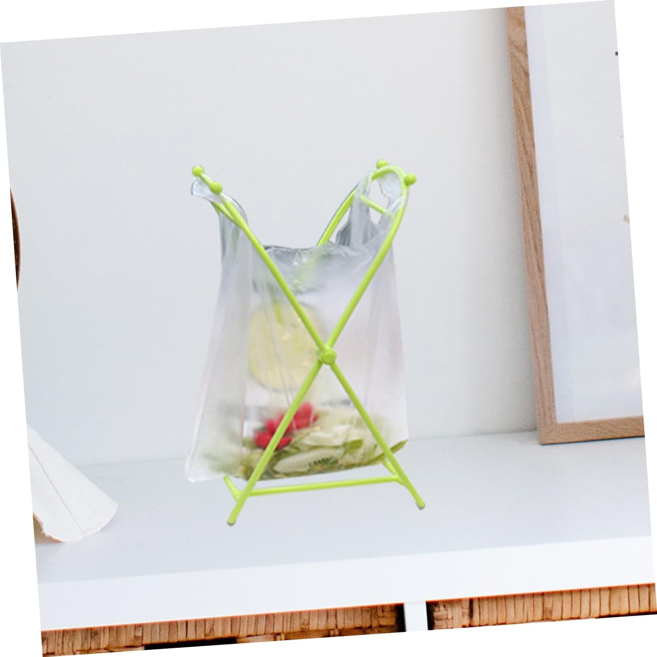 Yardwe 3Pcs Portable Folding Trash Bag Holder Stand Heavy Duty Outdoor Garbage Bag Bracket for Camping Picnics and Gardens Lightweight Collapsible and Easy to Transport