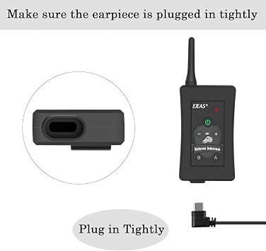 FBIM Referee Headset, Referee Communication System, USBC Interface Earphone Earpiece Radio for Soccer Football Handball Volleyball