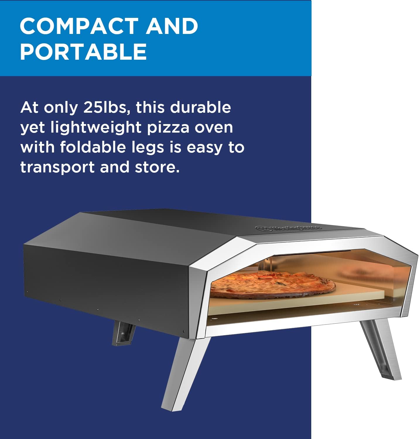 Stainless Steel Portable Gas-Powered Outdoor Pizza Oven