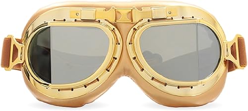 Miniatura 37 de Gafas de motocicleta estilo aviador, piloto, crucero, scooter, gafas de motocross para hombre, mujer, adulto Dorado multicolor,Púrpura (Purple