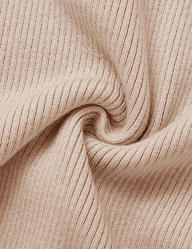 Image of ZESICA Women's 2026 Ribbed Knit Dress Long Sleeve Mock Neck Slim Fit Side Slit Fall Elegant Sweater Dresses