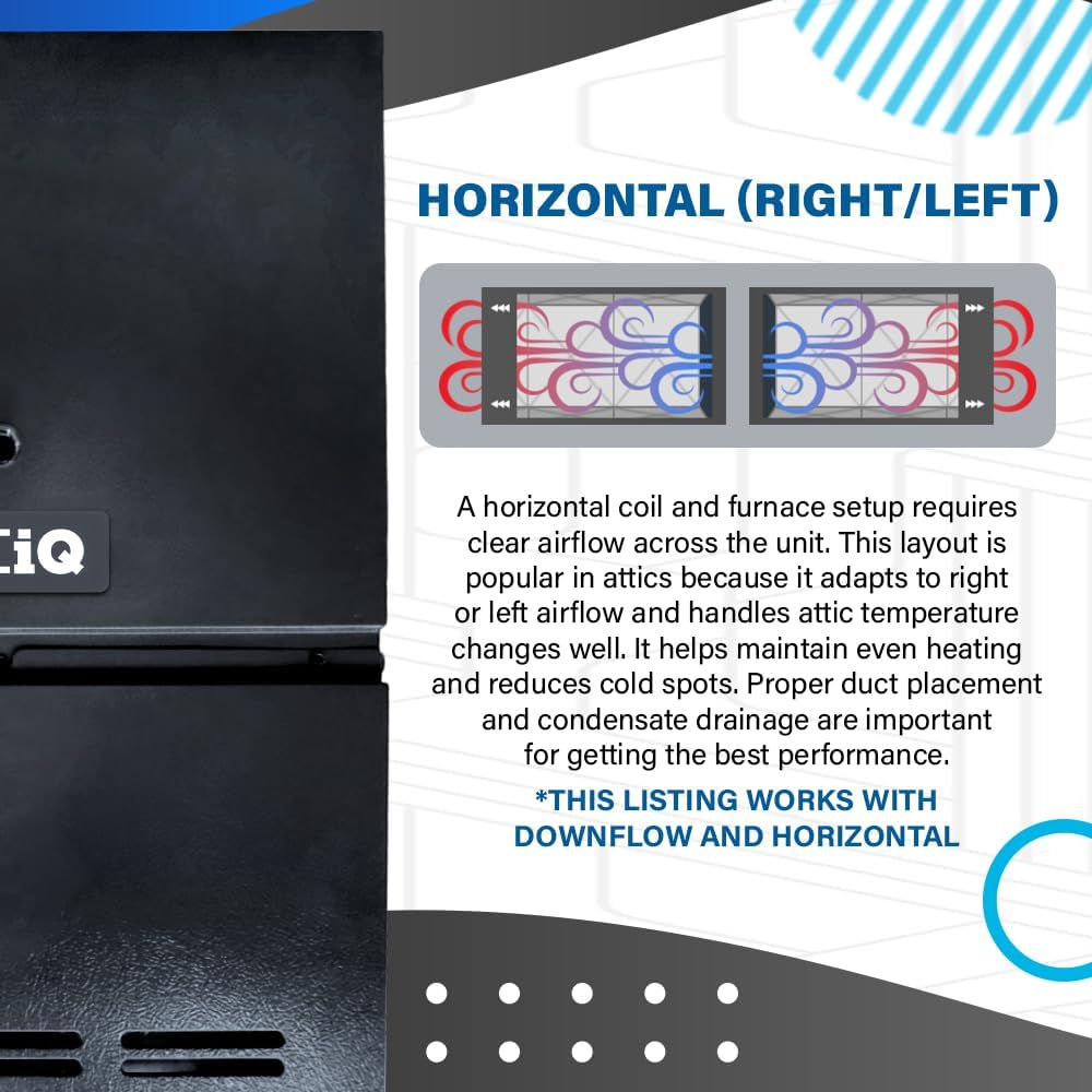 ACiQ 80% 60,000 BTU Two Stage Gas Furnace with LP Kits - 14" Width - Downflow/Horizontal | R32, 9-Speed, HVAC Low-NOx Heater