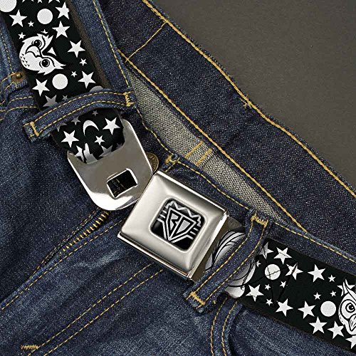Cinturón de seguridad de búho Buckle-Down negro y blanco para niños ajustable 2