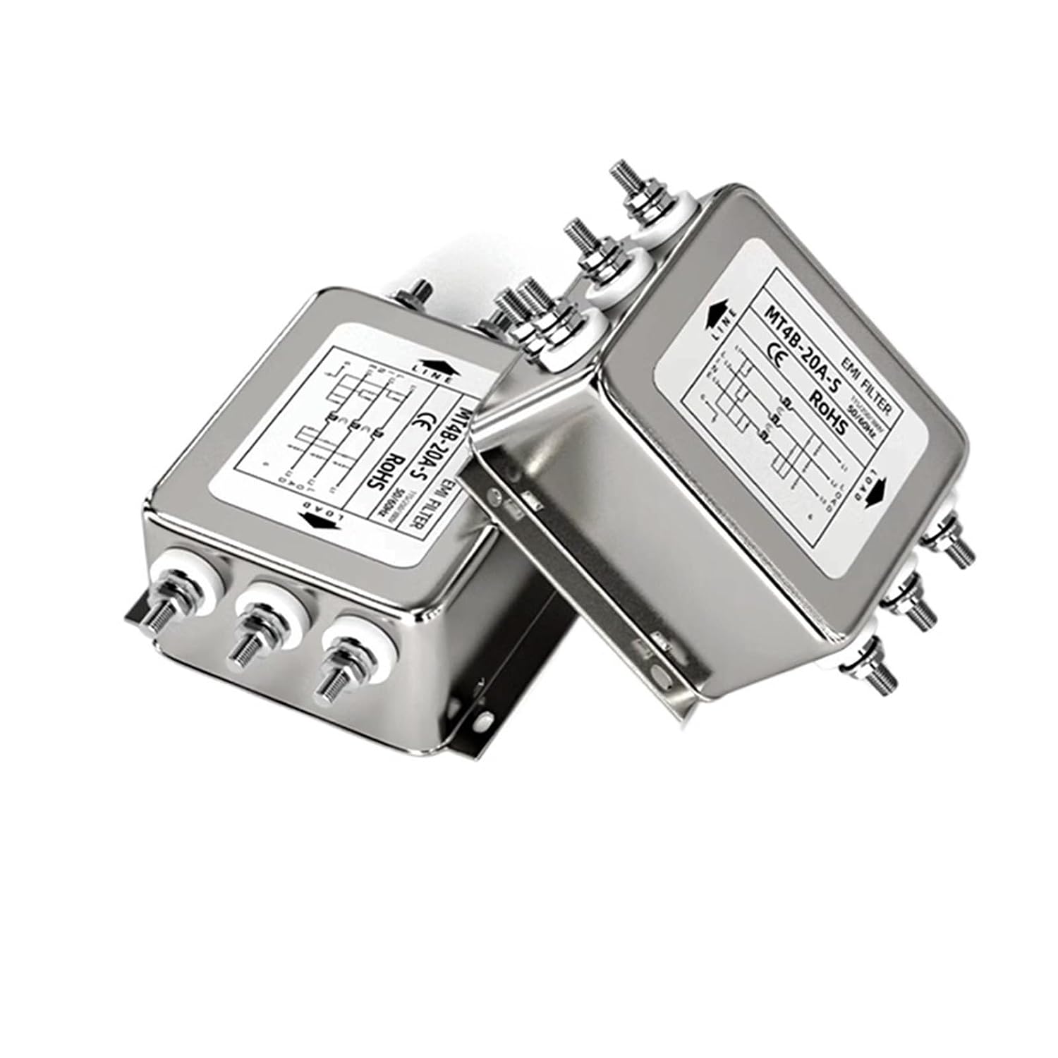 Three-Phase Power Filter MT4B-3/6/10/20/30A-S Anti-Interference EMI Purifier Frequency Conversion Noise 380v MT4B-10A-S(MT4B-3A-S)