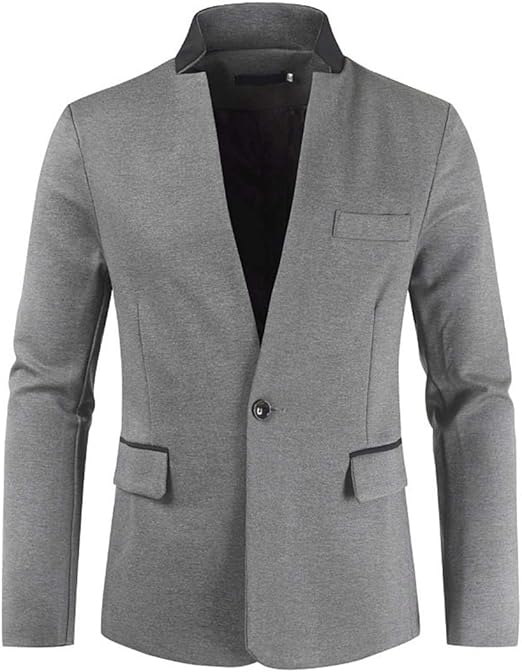 Blazer Uomo Elegante Slim Fit Con Un Bottone | Giacca Formale Per Ufficio E Eventi - Foto 2