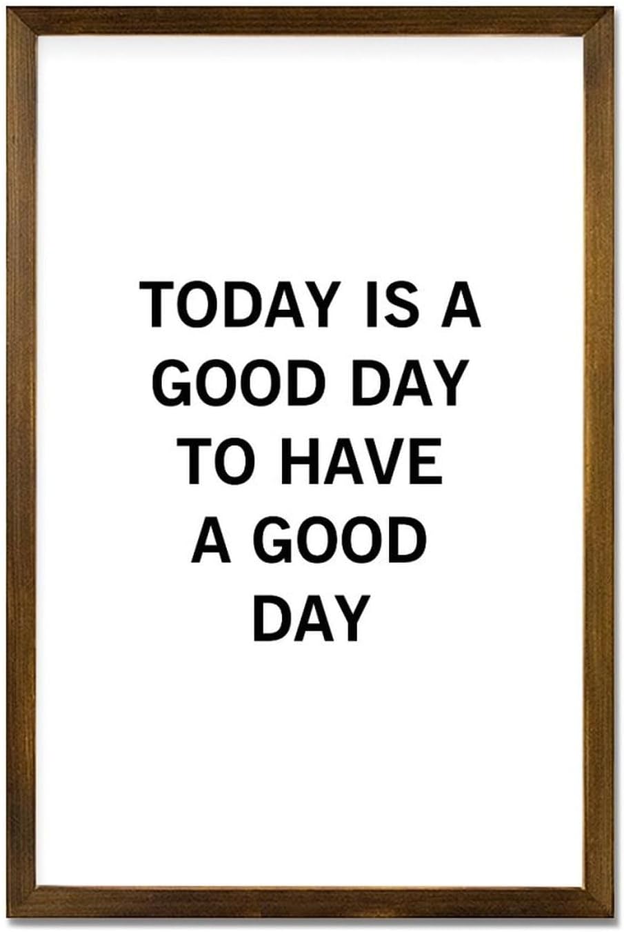 Today Is A Good Day to Have A Good Day Decorative Wooden Framed Sign 8x12in Farmhouse Wall Art Inspirational Sayings Plaque Modern Craft Rustic Wall Decor Wood Signs with Frame