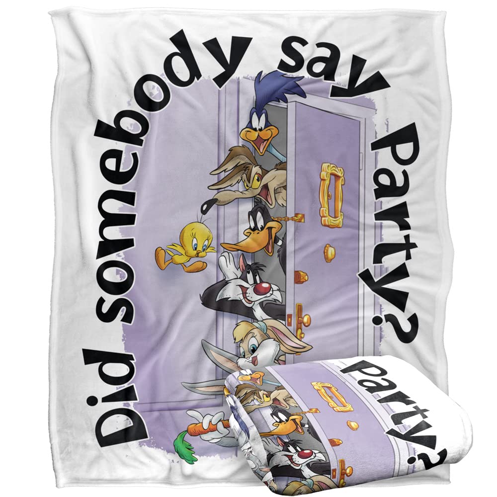 LOONEY TUNES WB 100: Blanket, 152 x 127 cm Friends Party Silky Touch Super Soft Throw Blanket