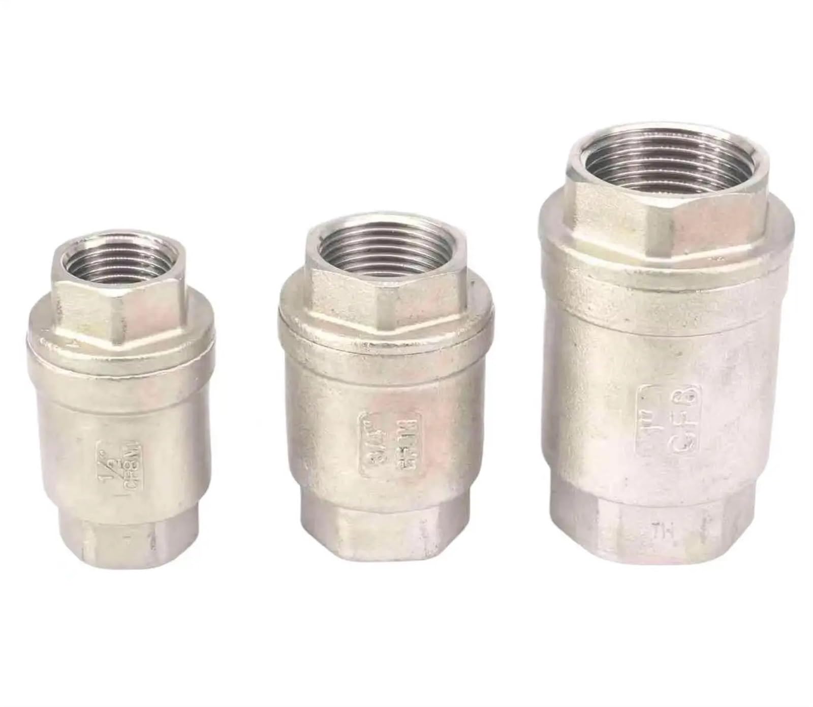 Valvola di Non Ritorno a Molla in Linea in Acciaio Inossidabile 304 Femmina 1/2" 3/4" 1" 1-1/4" 1-1/2" 2" 1.6MPA (Size : 1")
