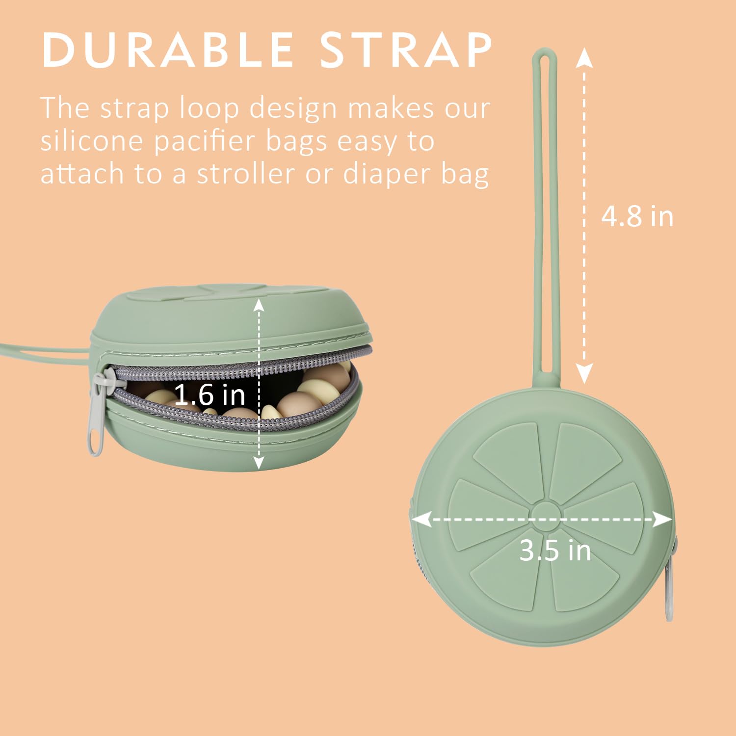 Funda de silicona para chupete, funda de almacenamiento de silicona para recién nacido, bolsa de viaje portátil sin BPA para niños y niñas (rubor, lila polvoriento)
