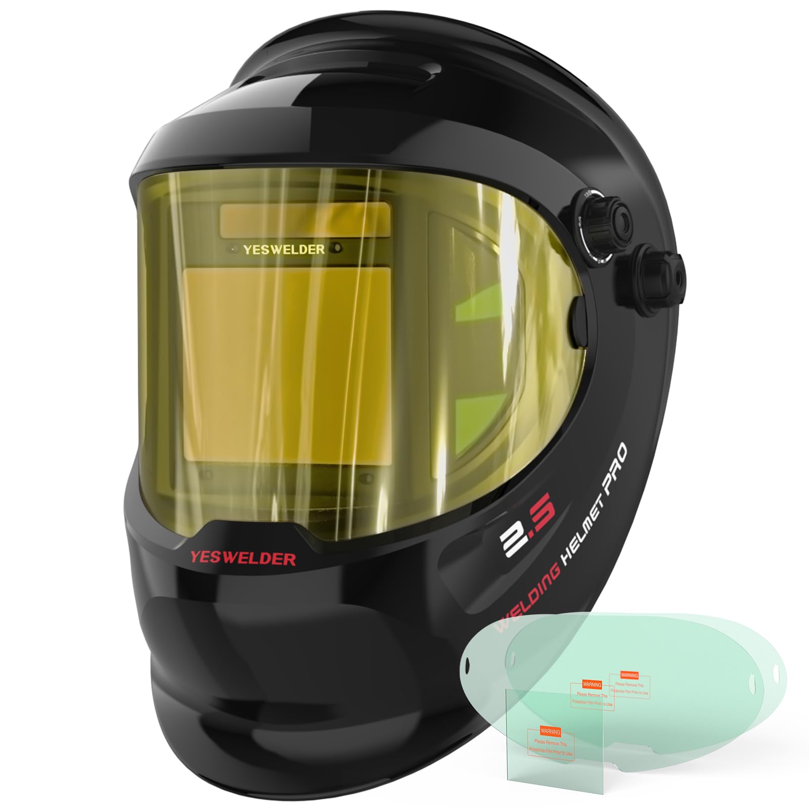 YESWELDER Auto Darkening Welding Helmet with SIDE VIEW