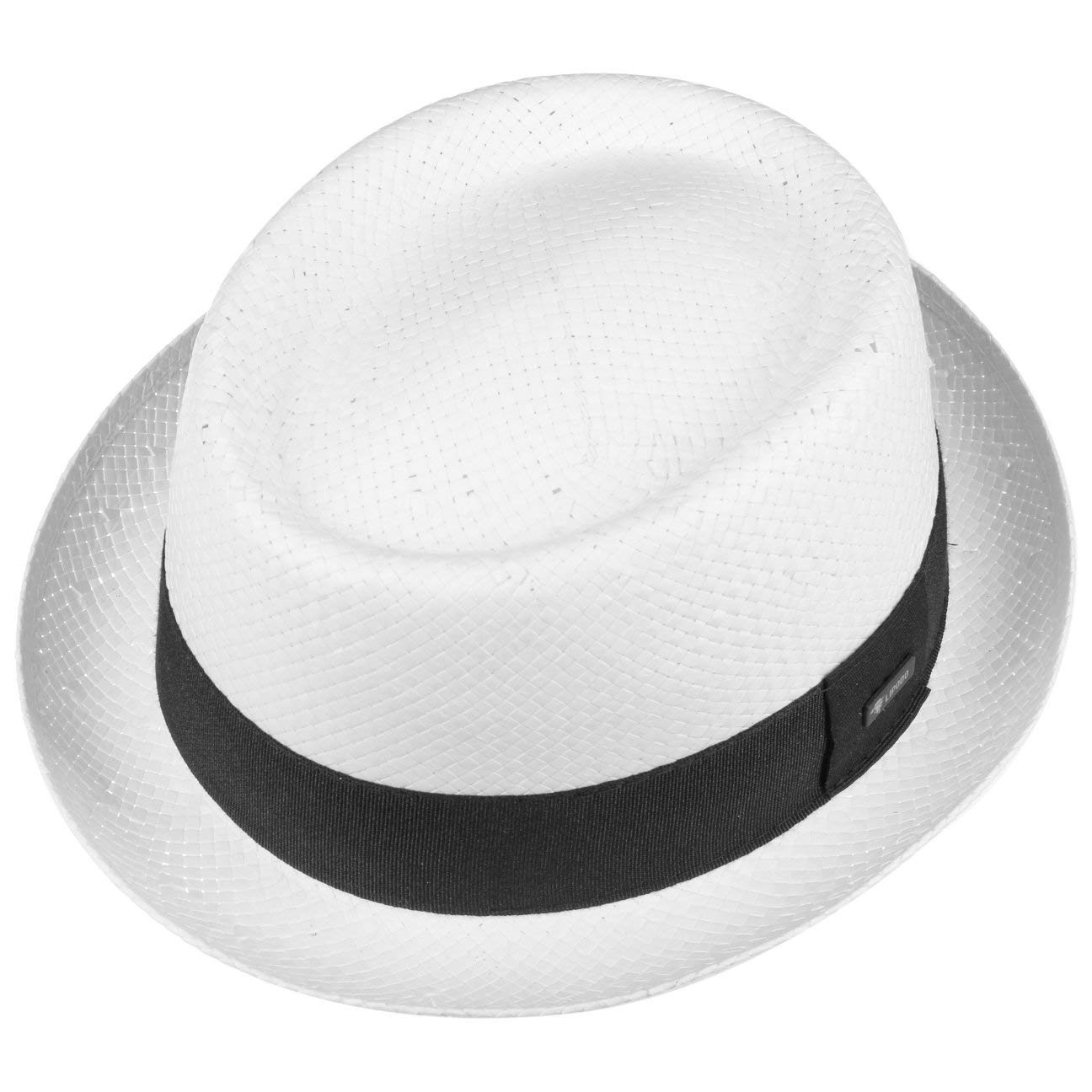 Lipodo Chapeau en Paille Acapulco White Femme/Homme - Made in Italy D'Ete de Soleil avec Ruban Gros Grain Printemps-ete Ete