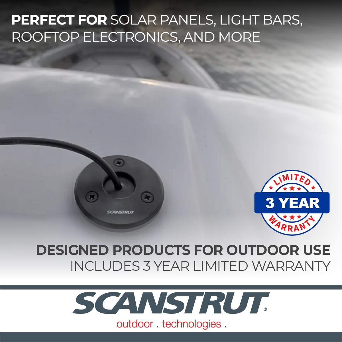 Scanstrut DS-LP-21B-BLK Low Profile Cable Seal, Anodised Aluminium - Black