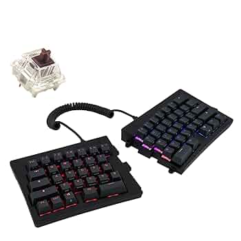 Mistel BAROCCO MD600 Alpha BT 茶軸 Amazon | MiSTEL MD600 Alpha BT RGB メカニカルキーボード 左右