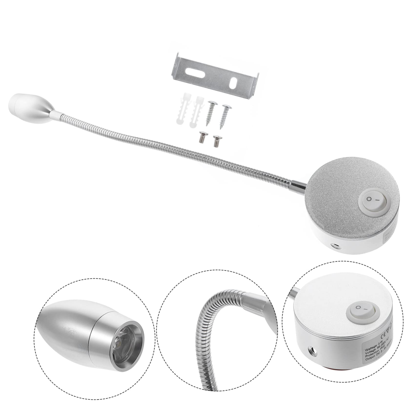 Homoyoyo Simple Bedside Lamp Student Reading Lamp Wall Lights for Bedroom Led Eye-Care