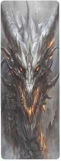 Scary Dragon Yoga Mat Durable & Thick Gym Fitness Mat,Non Slip Natural Rubber Yoga Mat for Yoga, Pilates & Floor Workouts